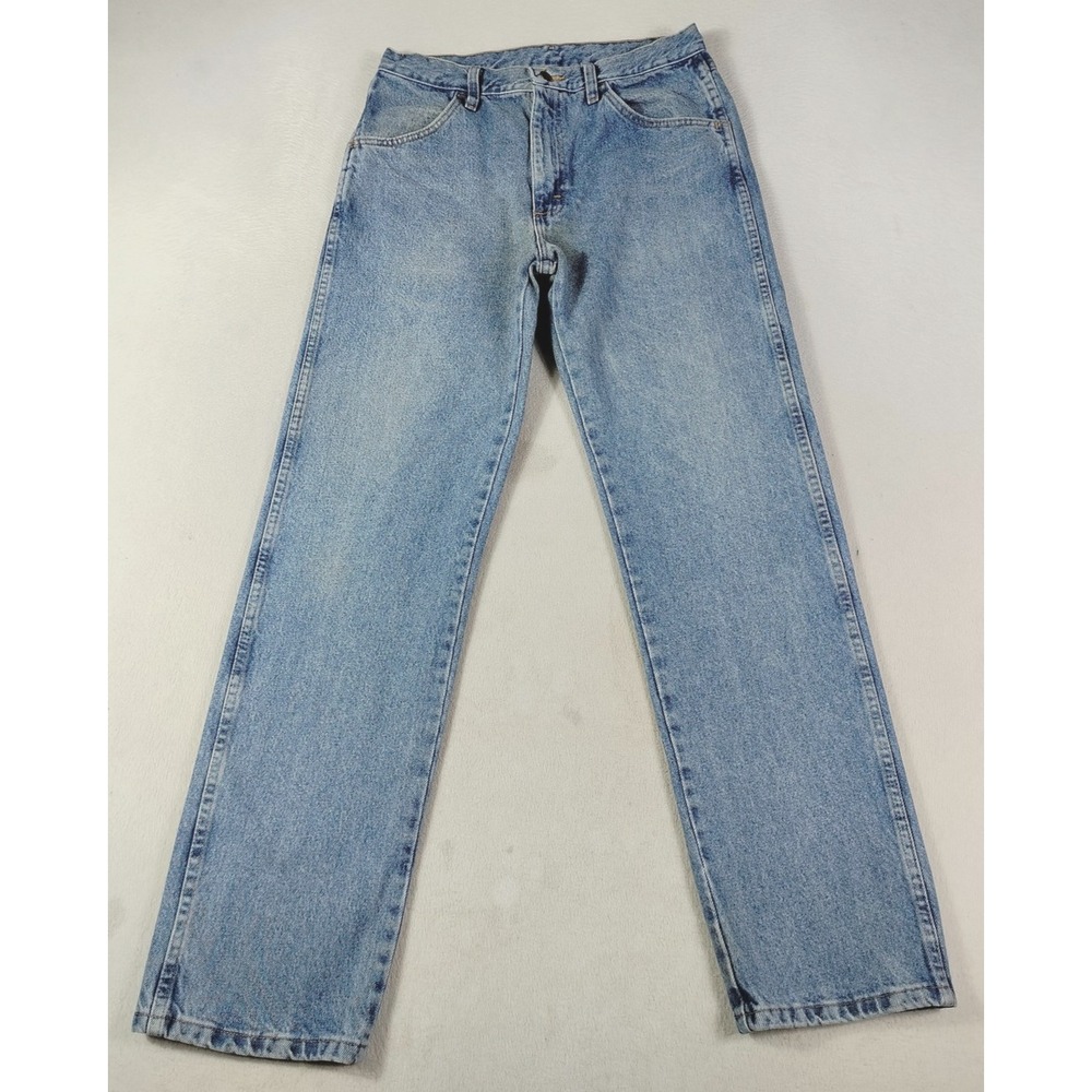 Vintage Rustler Jeans Men 32 Blue Grunge Denim Workwear Distressed Straight Leg